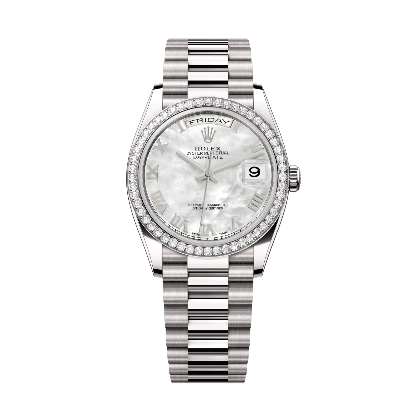 Day-Date 118239 White Gold Mother of Pearl Dial President 36mm