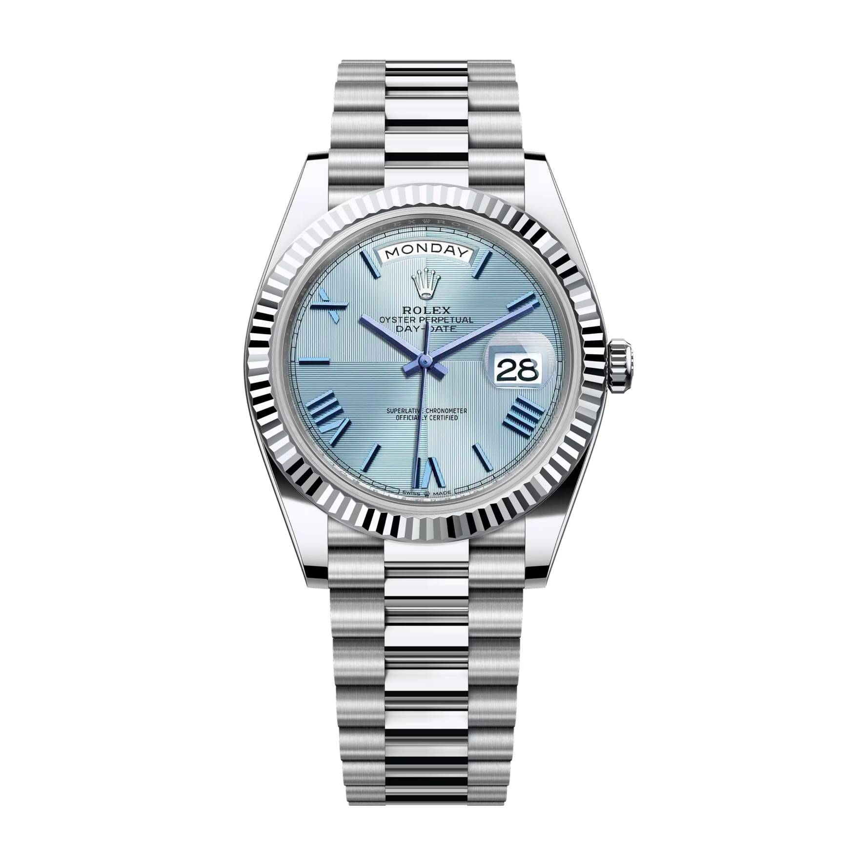 Day-Date Platinum 228206 Ice-Blue Dial 40mm