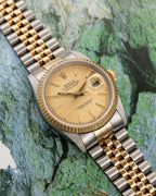 Datejust 16233 Steel & Yellow Gold Tapestry Dial Jubilee 36mm
