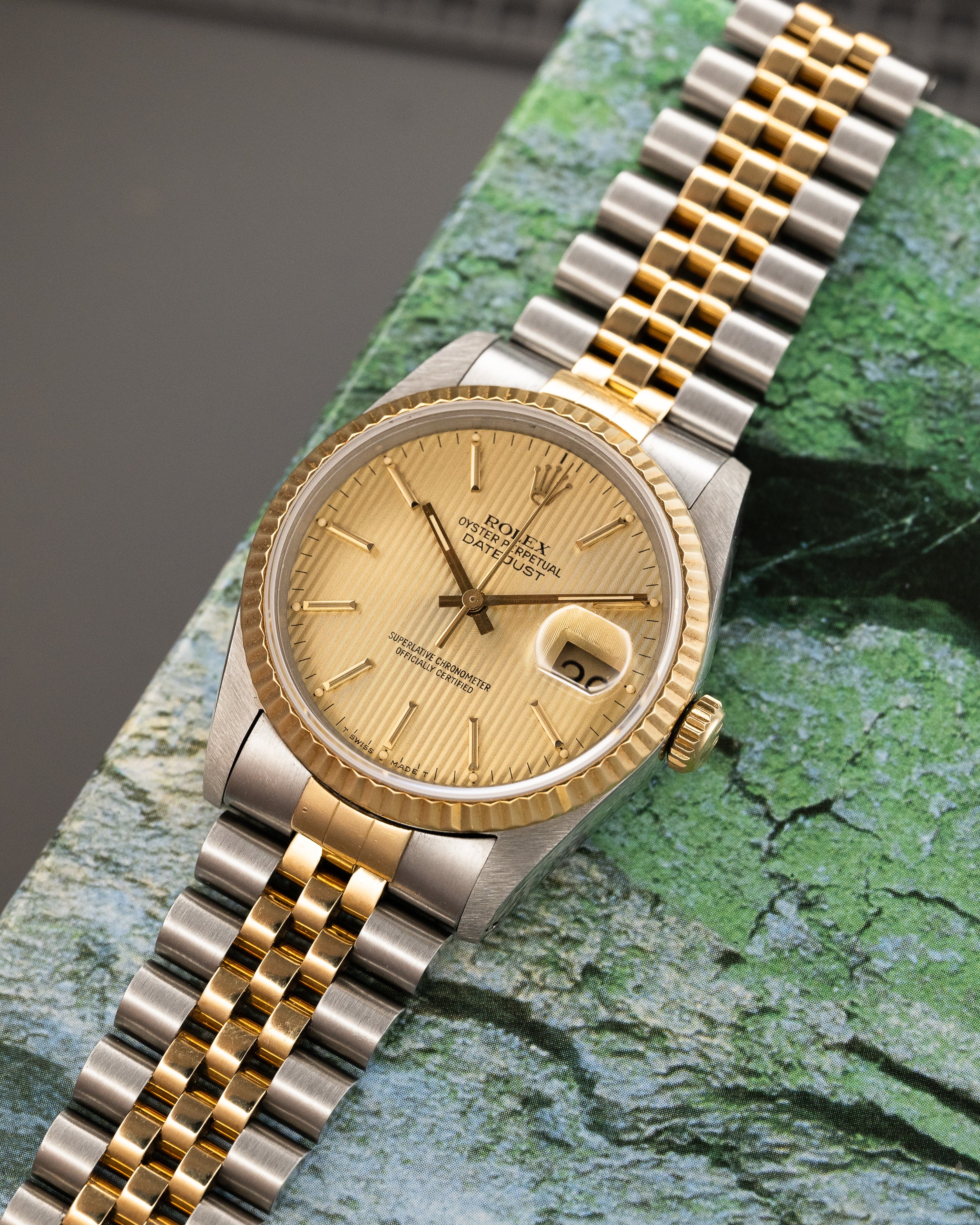 Datejust 16233 Steel & Yellow Gold Tapestry Dial Jubilee 36mm