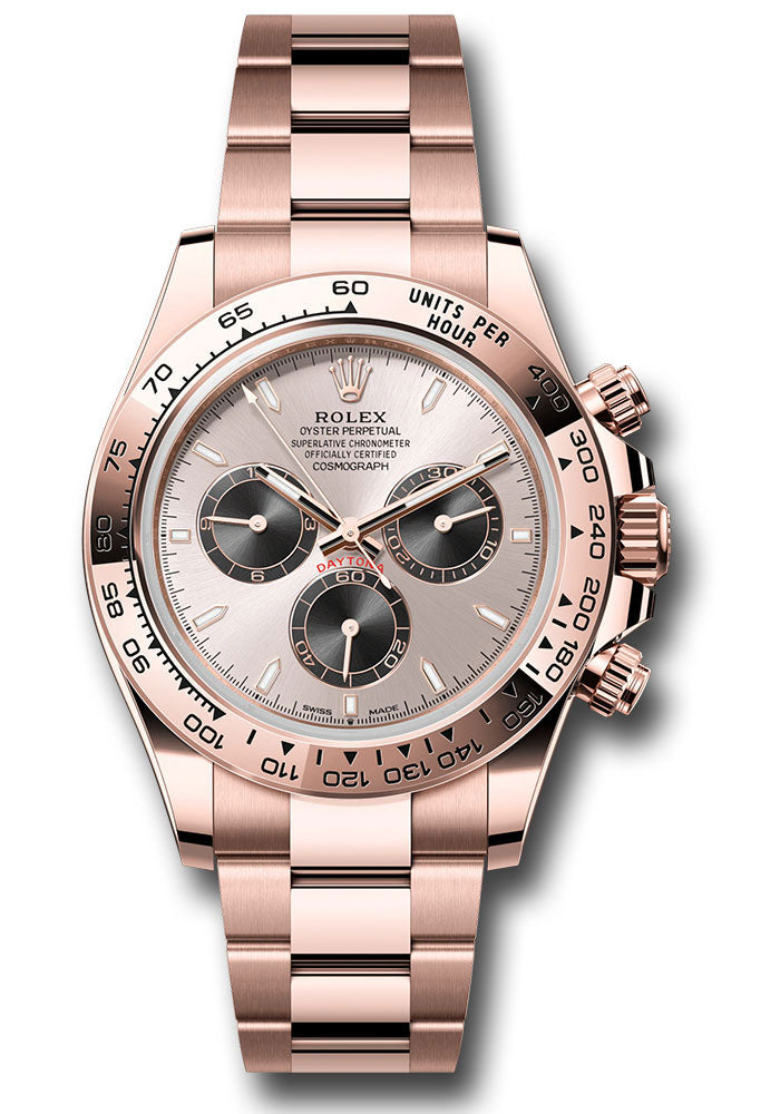 Daytona Everose Gold Cosmograph -Sundust And Black Index Dial - Oyster Bracelet