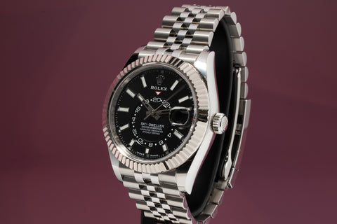 Sky-Dweller 336934 Steel Jubilee Black Dial 42mm