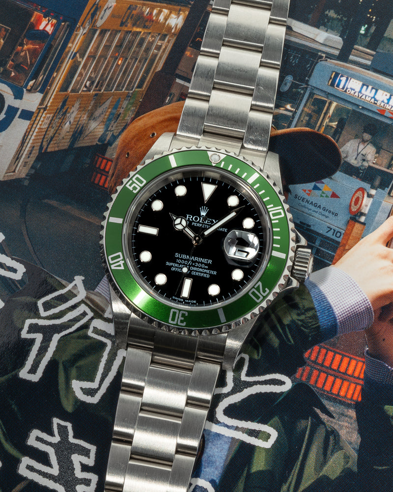 Submariner Date 16610LV 50th Anniversary 'Kermit' Steel 40mm