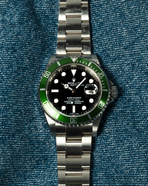 Submariner Date 16610LV 50th Anniversary 'Kermit' Steel 40mm