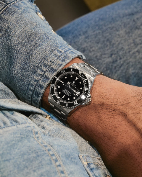 Submariner Date 16610LN Steel 40mm w/ holes