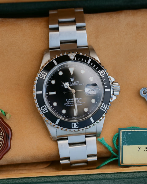 Submariner Date 16610LN Steel 40mm w/ holes