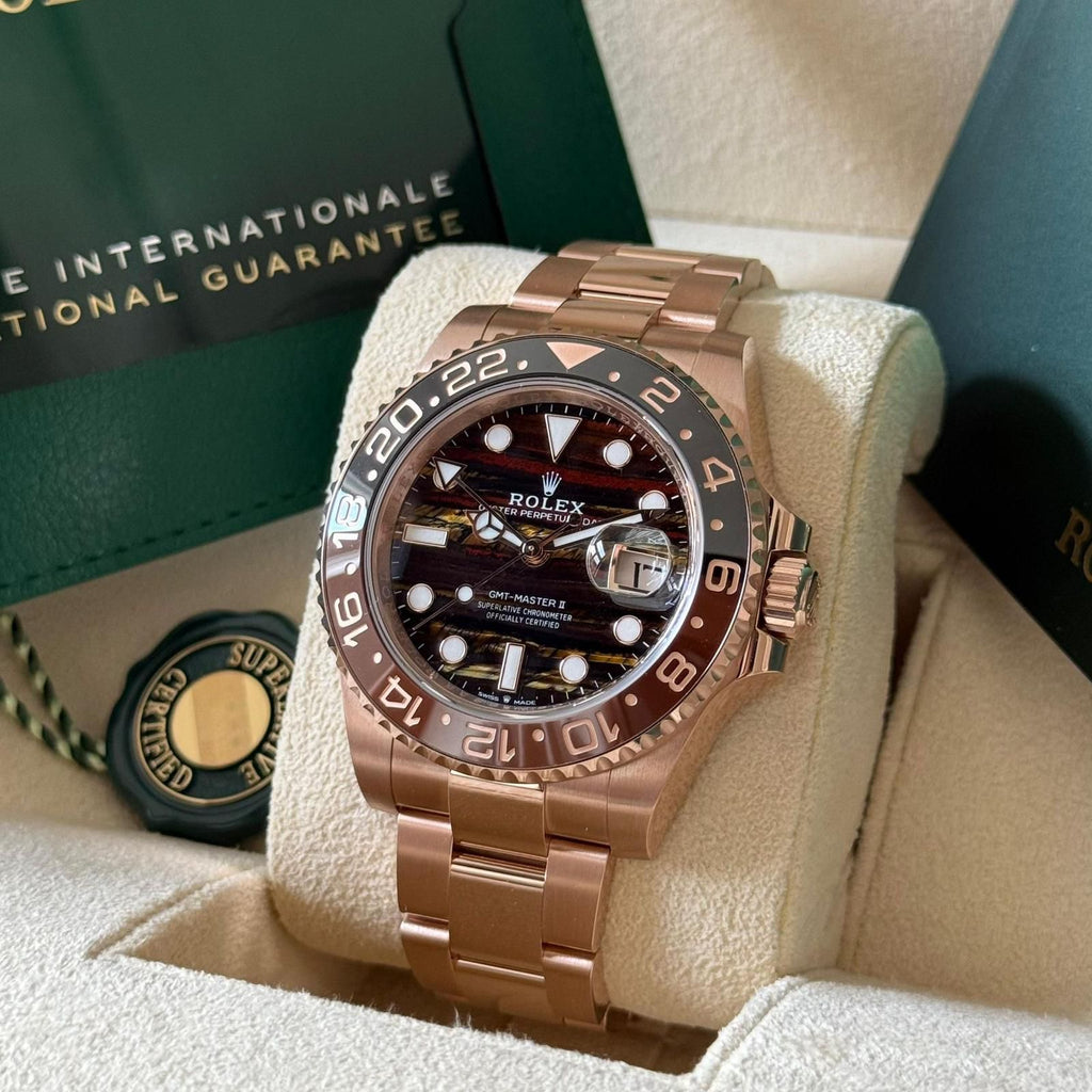 GMT-Master II 126715CHNR Everose Gold "Tiger Iron" 40mm