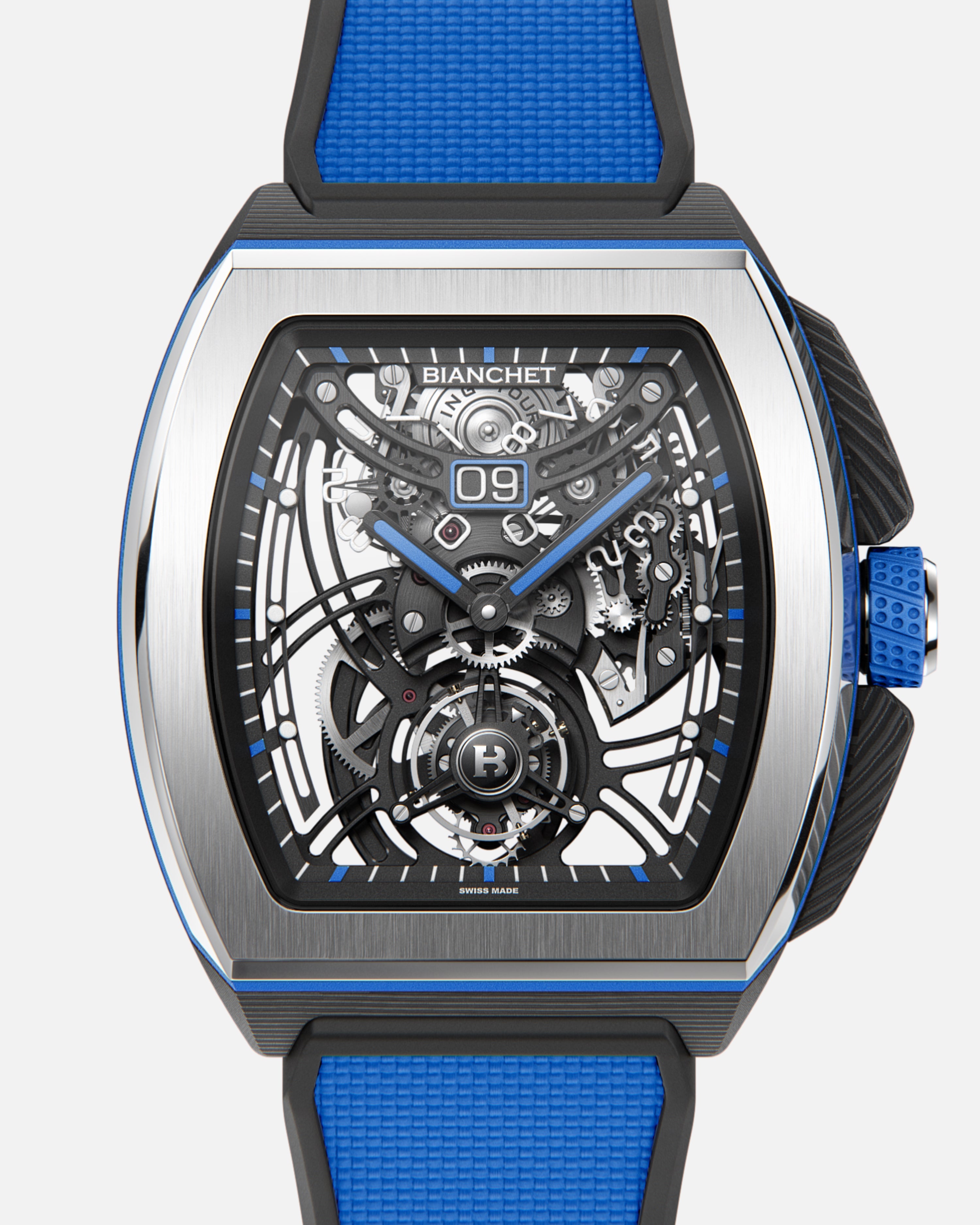 Flying Tourbillon Grande Date Blue Hybrid