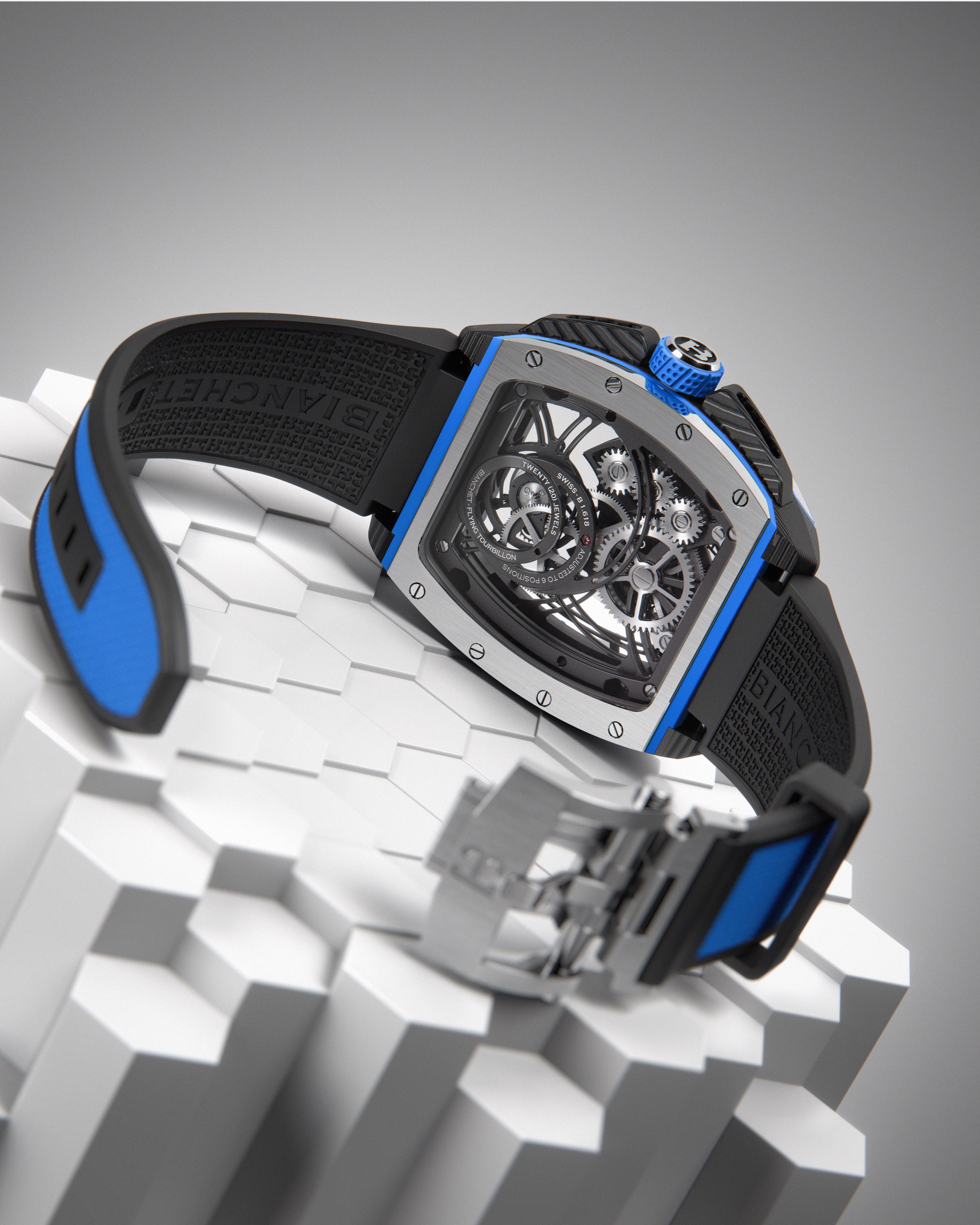 Flying Tourbillon Grande Date Blue Hybrid