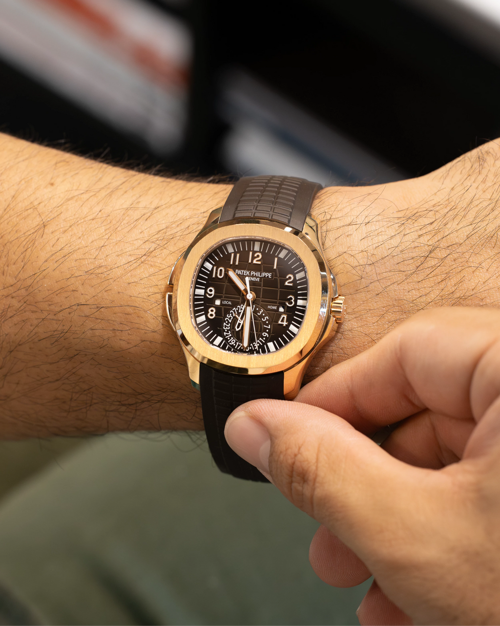5164R-001 Aquanaut Travel Time Rose Gold 42mm