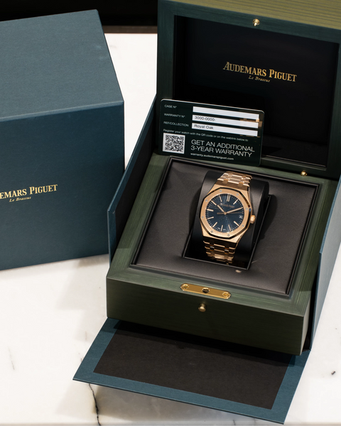 Royal Oak 15510OR Rose Gold Blue Dial 41mm