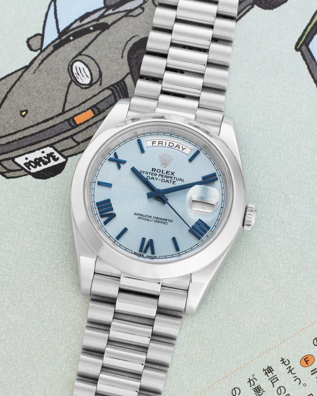 Day-Date Platinum 228206 Ice-Blue Dial 40mm