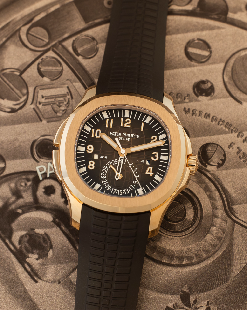 5164R-001 Aquanaut Travel Time Rose Gold 42mm