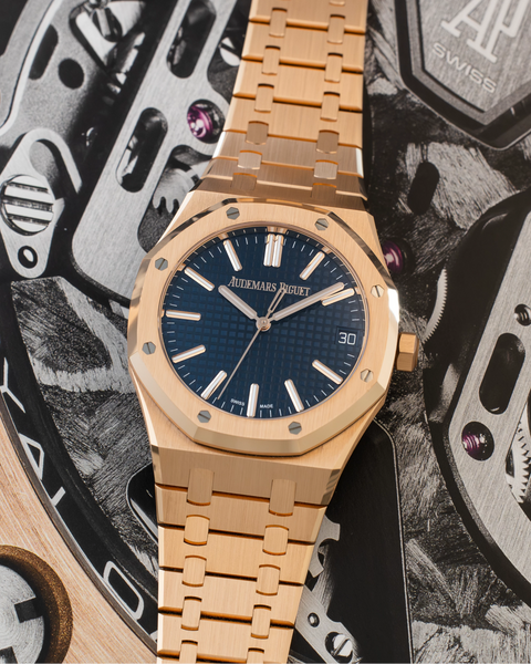 Royal Oak 15510OR Rose Gold Blue Dial 41mm