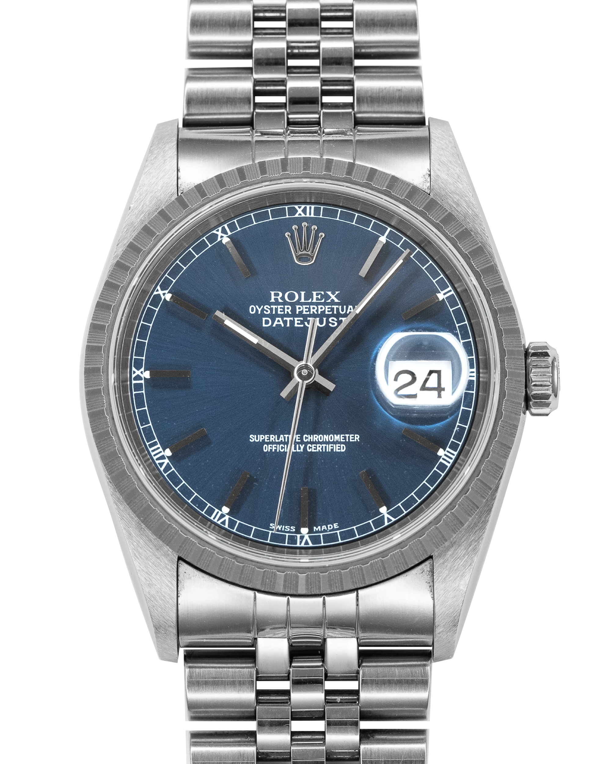 Datejust 16220 Blue Dial Jubilee Steel 36mm