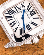 Santos 100 2744 White Gold "Factory Diamonds" 38mm