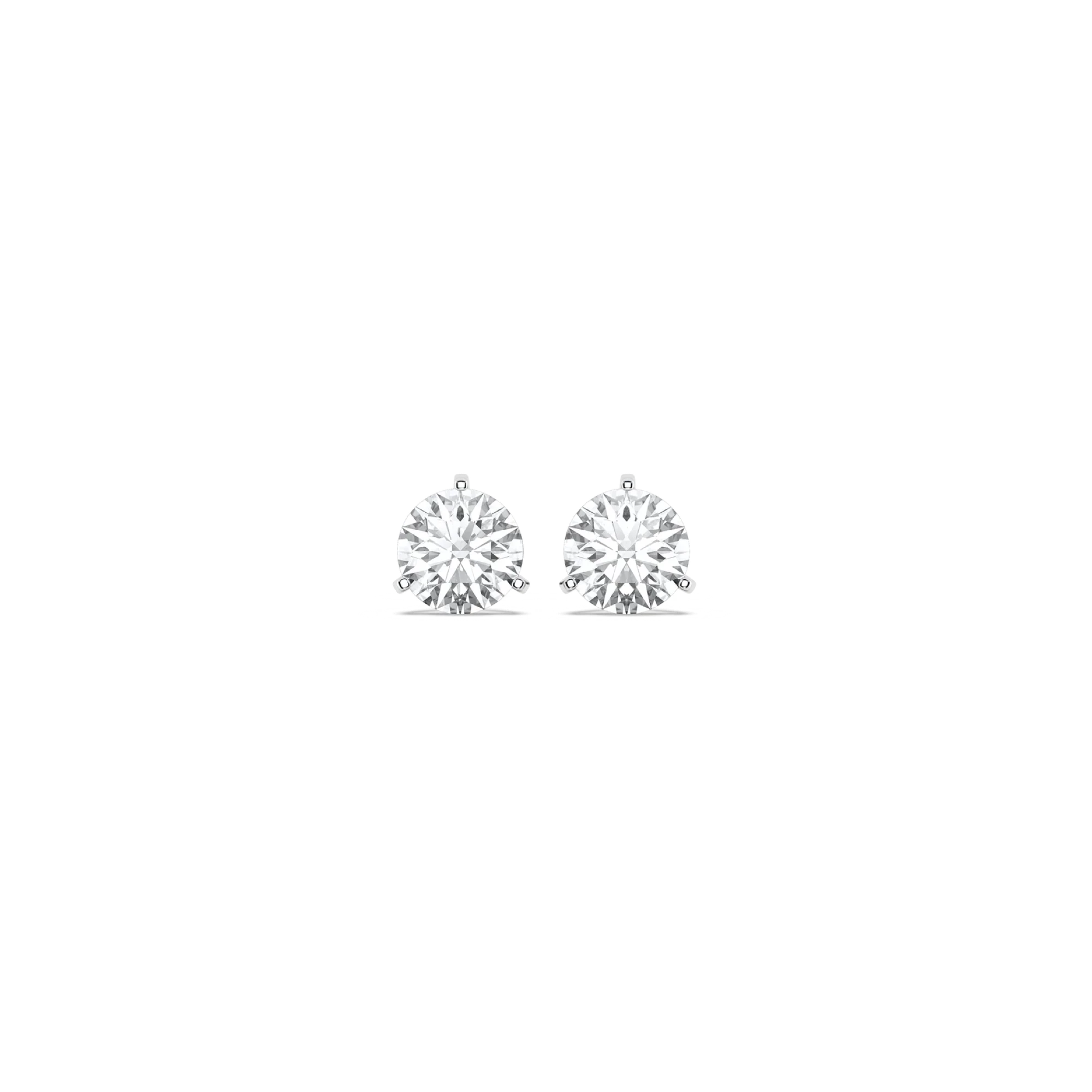 Classic Martini Set Stud Earrings 3ctw White Gold
