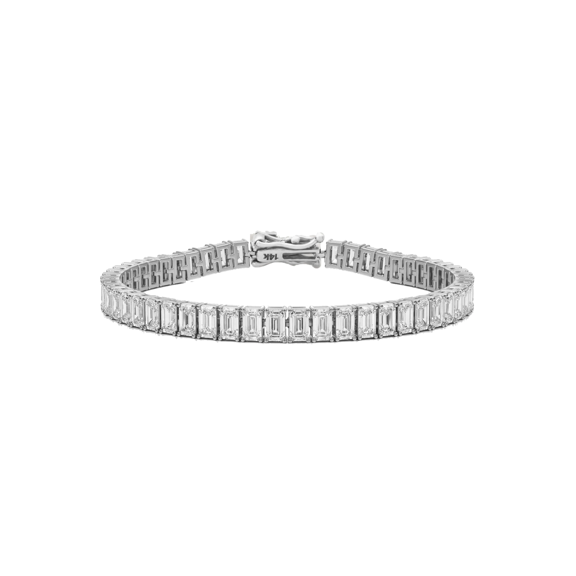 Emerald Cut Diamond Tennis Bracelet 16ctw White Gold