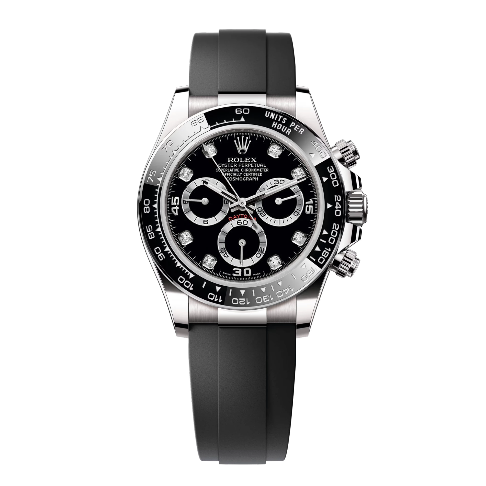 Cosmograph Daytona 116519LN White Gold Black Diamond Dial 40mm