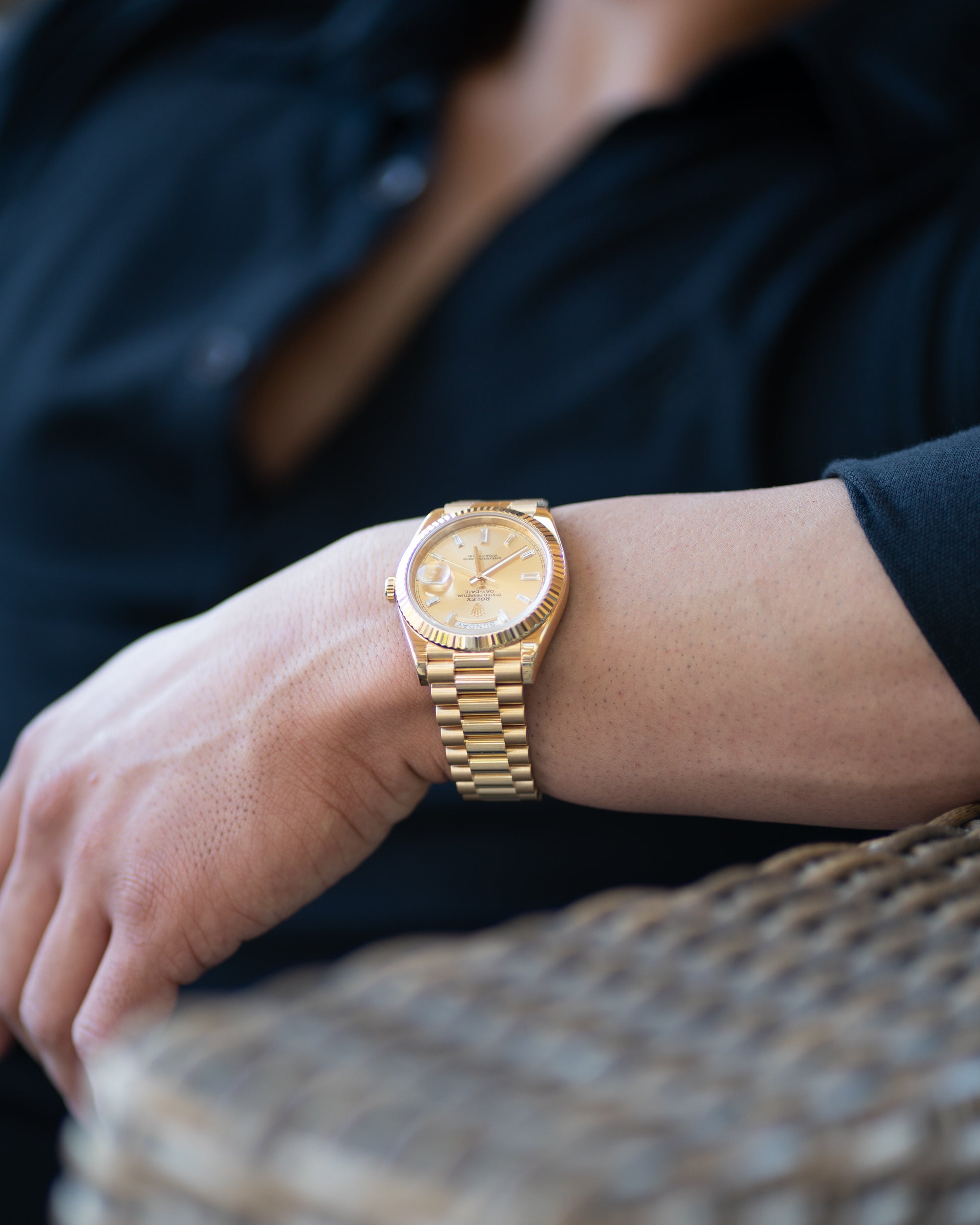 Day-Date 228238 Yellow Gold Champagne Diamond Dial President 40mm