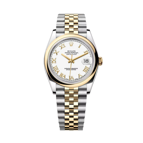 Datejust 116203 Steel & Yellow Gold White Roman Dial Jubilee 36mm