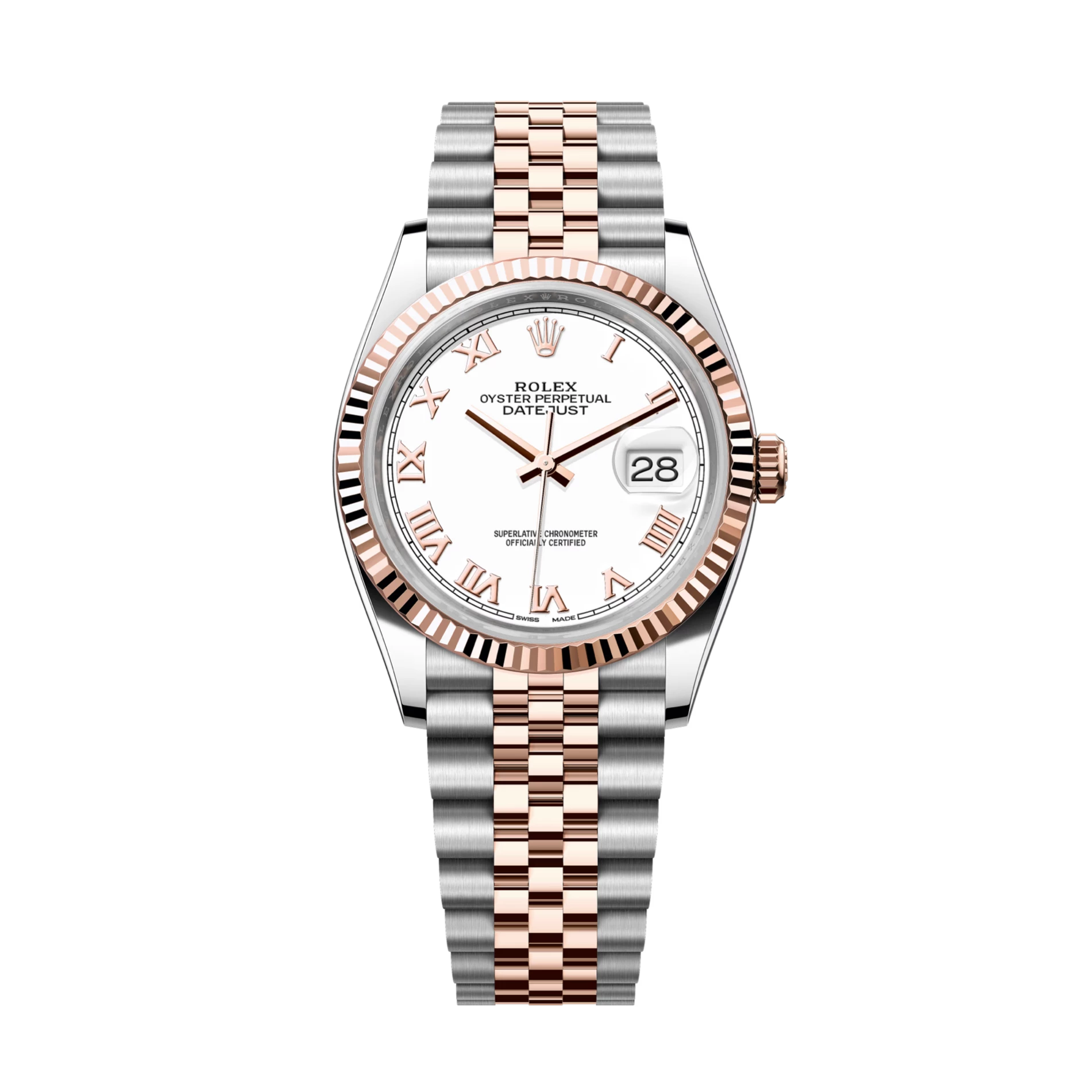 Datejust 116231 Oystersteel & Rose Gold White Dial Jubilee 36mm