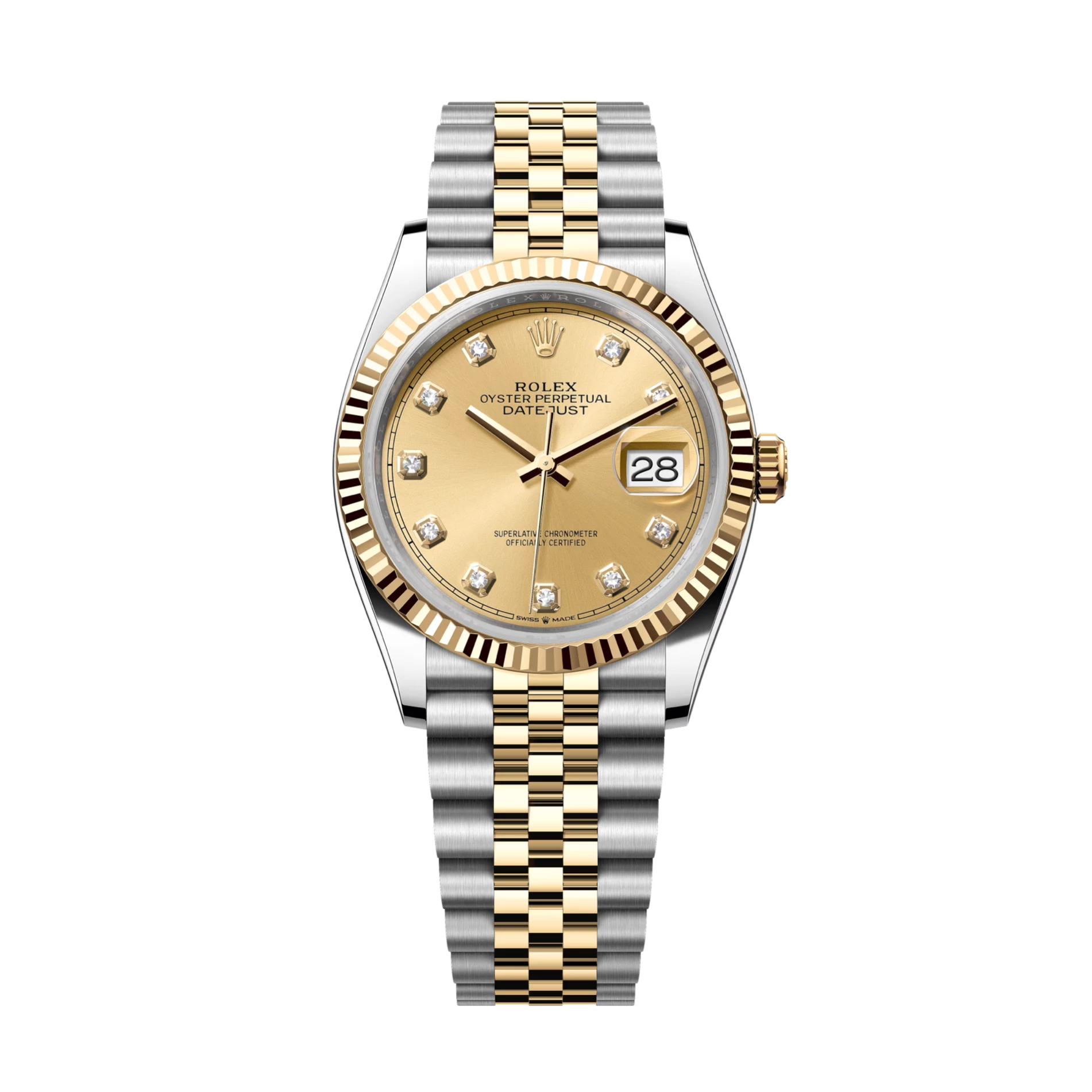 Datejust 116233 Oystersteel & Yellow Gold Diamond Dial Jubilee 36mm