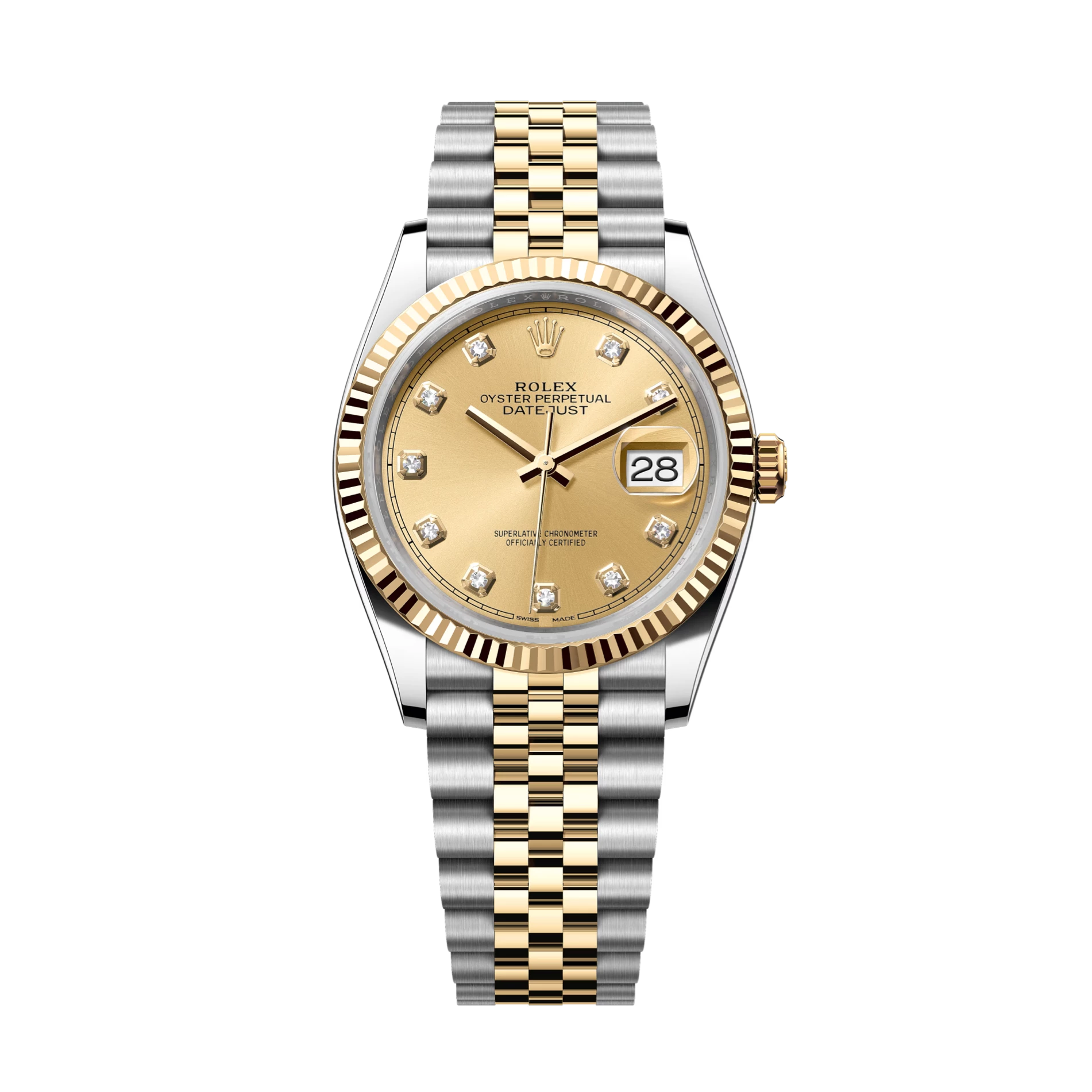 Datejust 116233 Steel & Yellow Gold Diamond Dial Jubilee 36mm