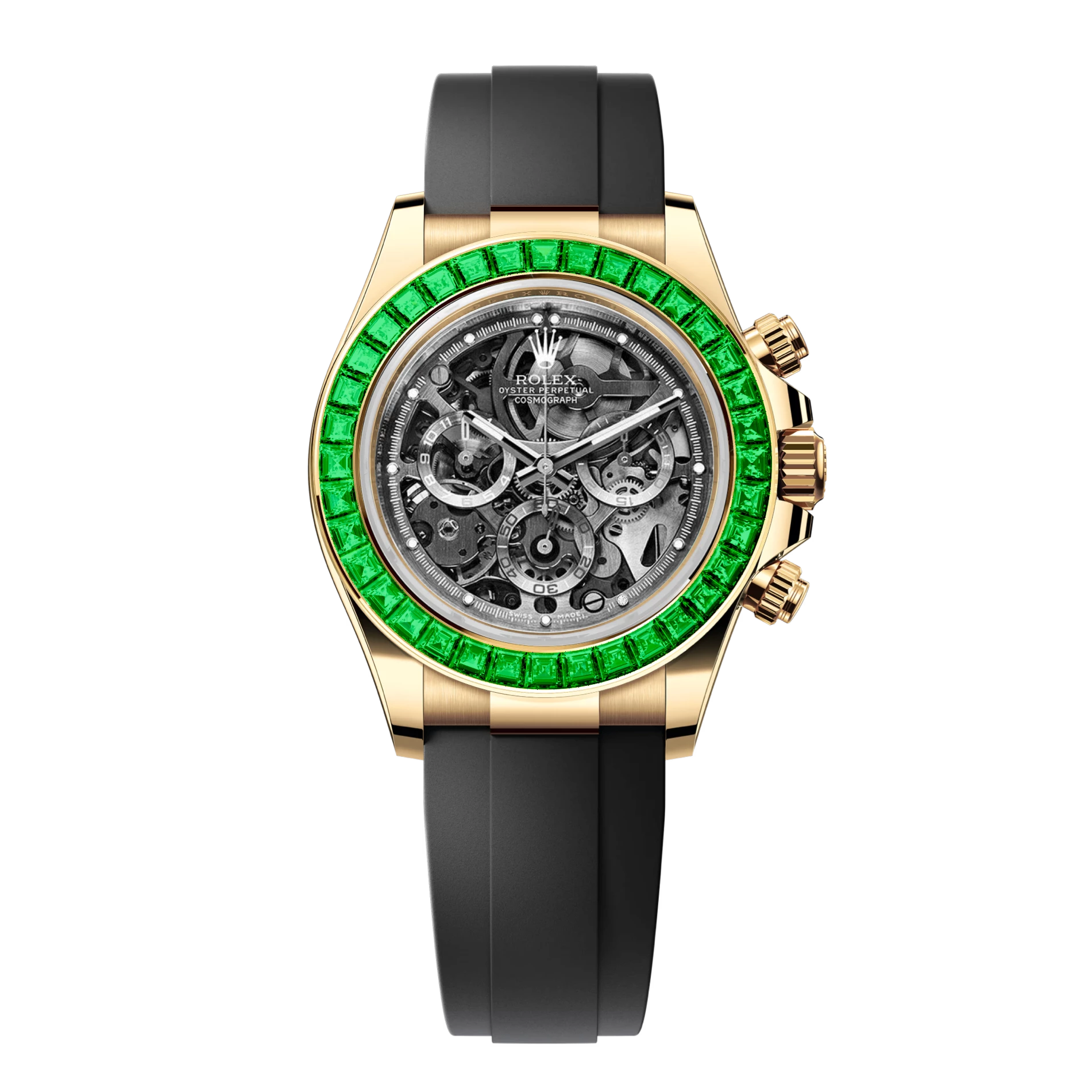 Cosmograph Daytona 116518 Yellow Gold 'Emeral Skeleton' Dial 40mm