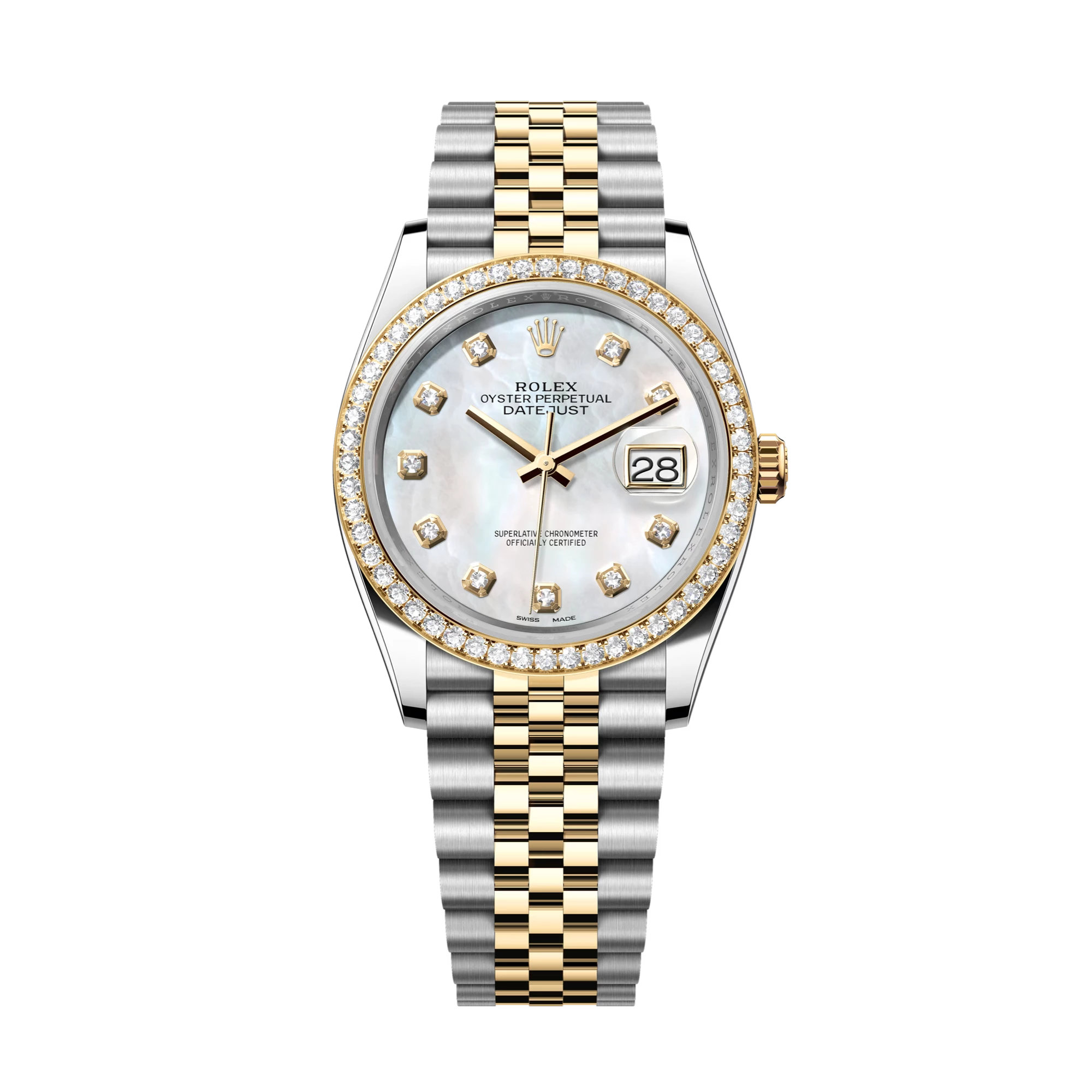 Datejust 116233 Steel & Yellow Gold Mother of Pearl Diamond Dial Jubilee 36mm