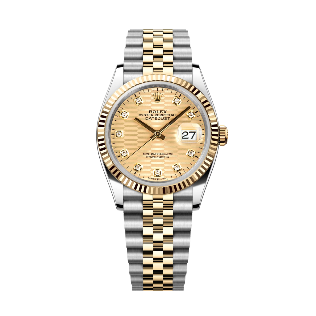 Datejust 126233 Oystersteel & Yellow Gold Fluted Motif Dial Jubilee 36mm