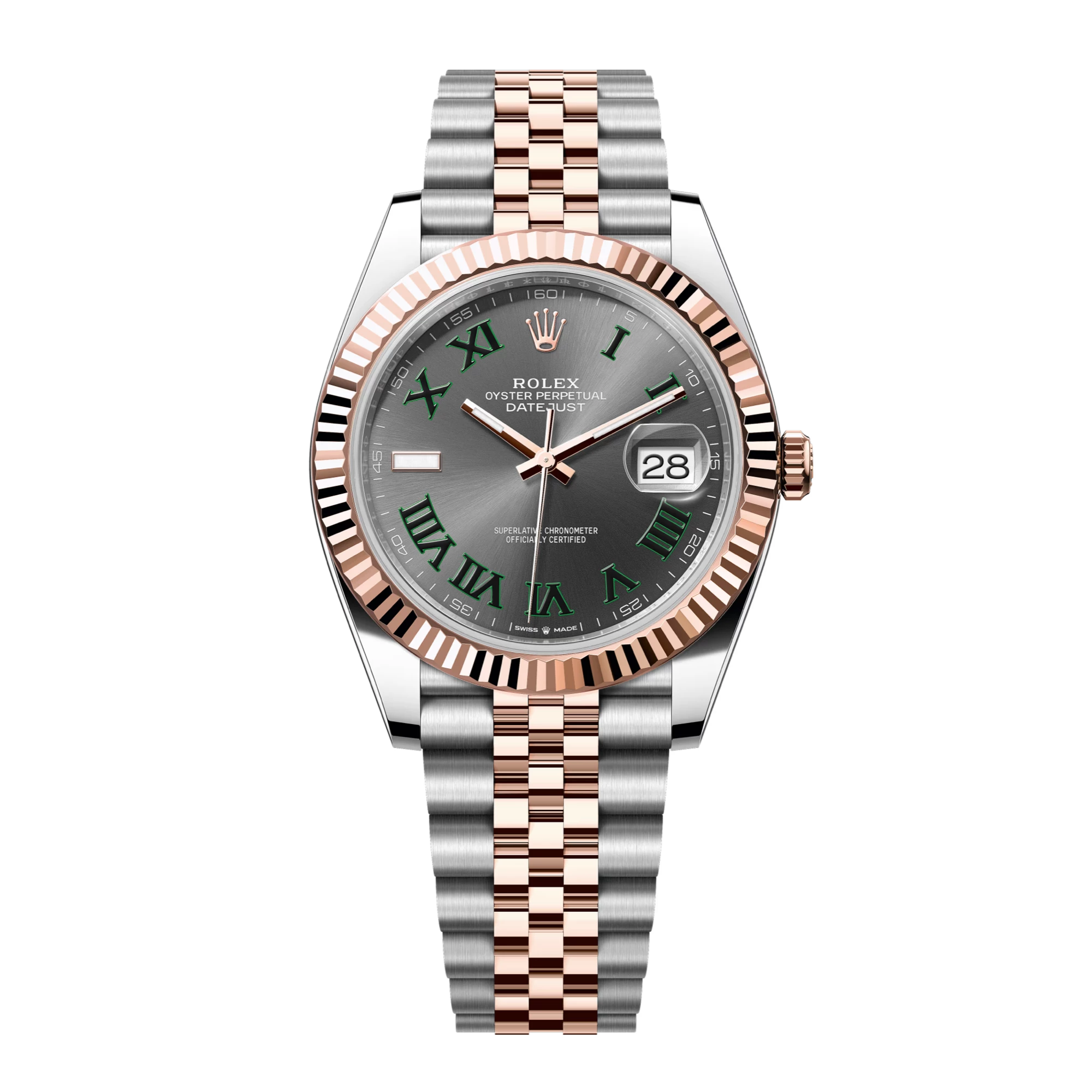 Datejust 126331 Oystersteel & Everose gold 'Wimbledon' Jubilee 41mm