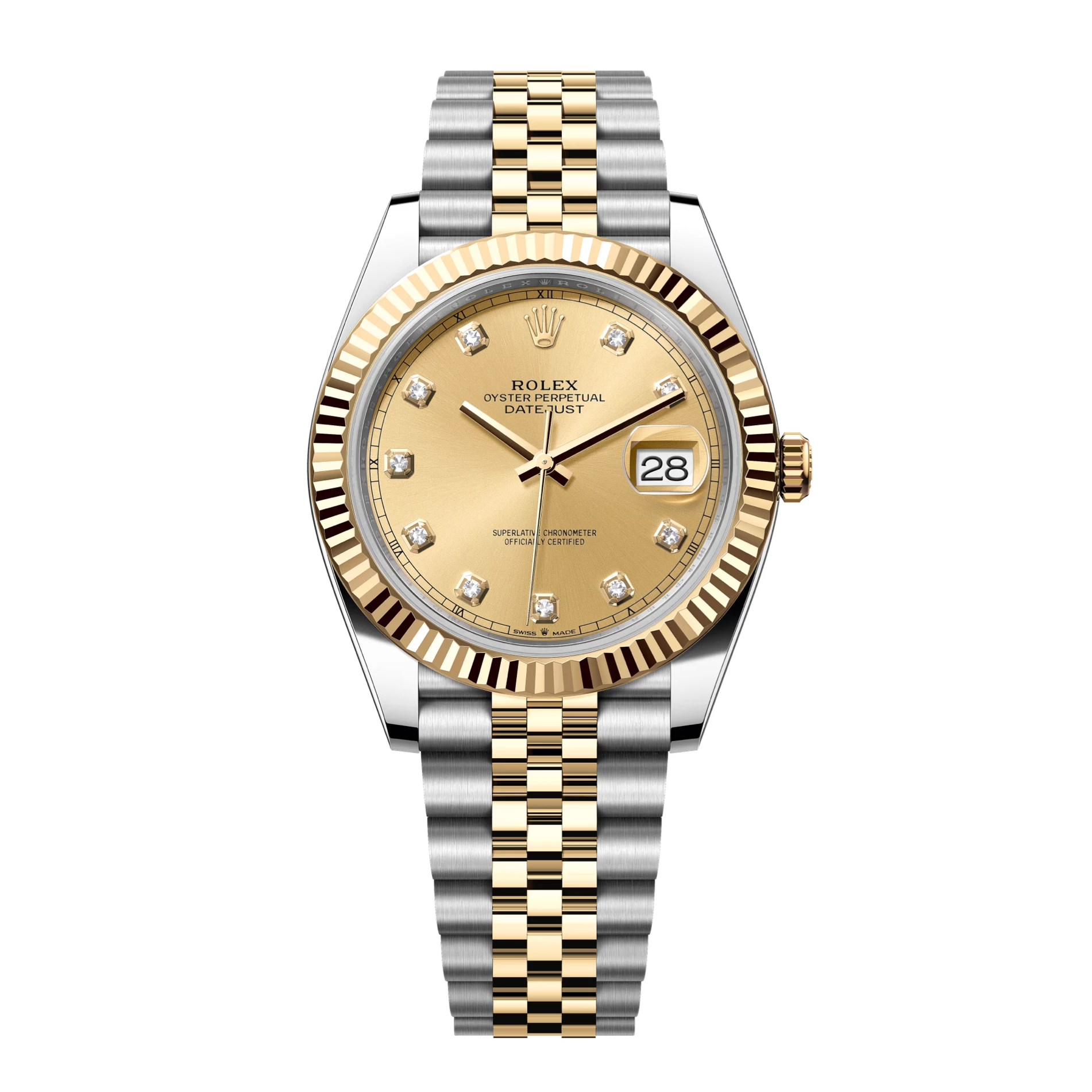 Datejust 126333 Oystersteel & Yellow Gold Diamond Dial Jubilee 41mm