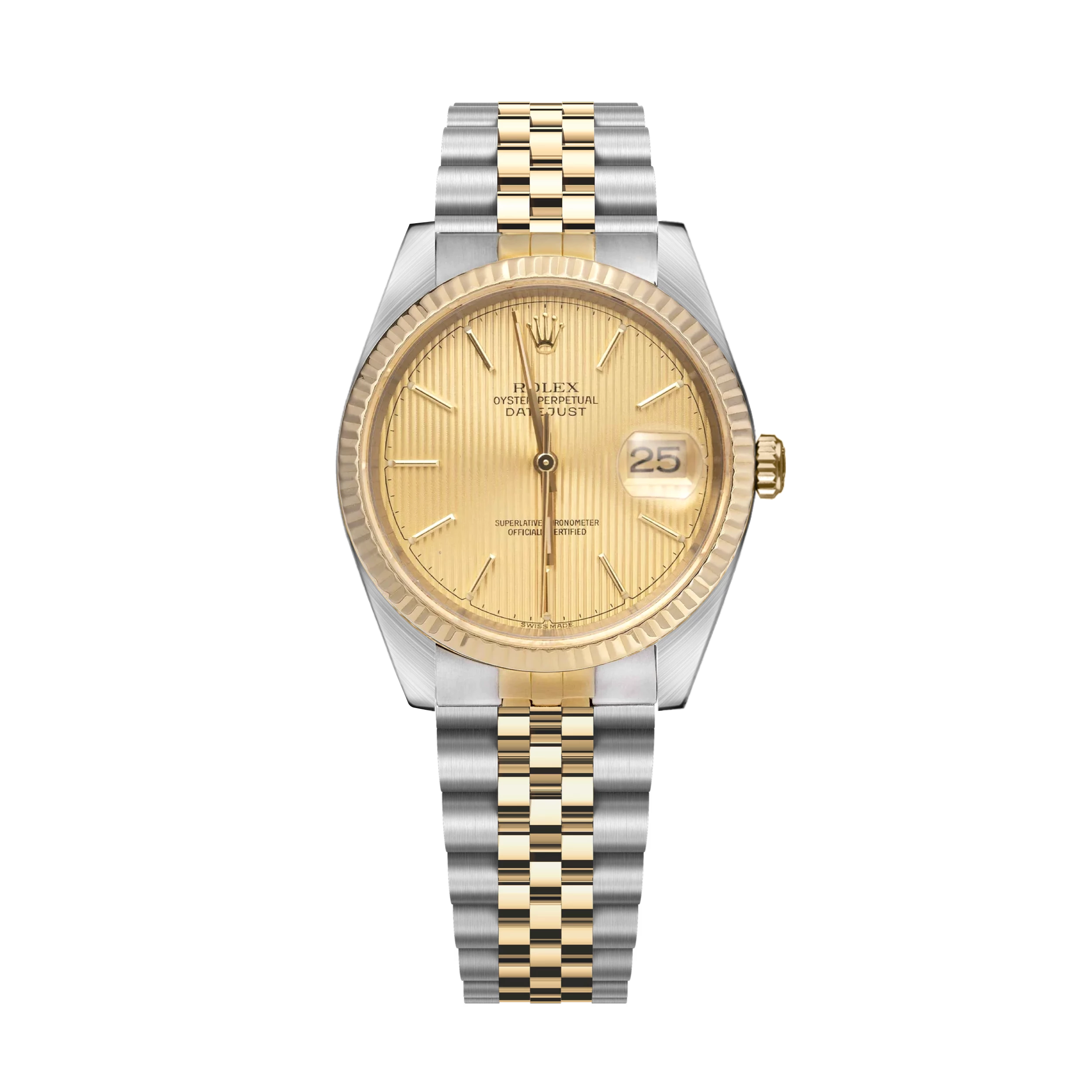 Datejust 16233 Steel & Yellow Gold Tapestry Dial Jubilee 36mm