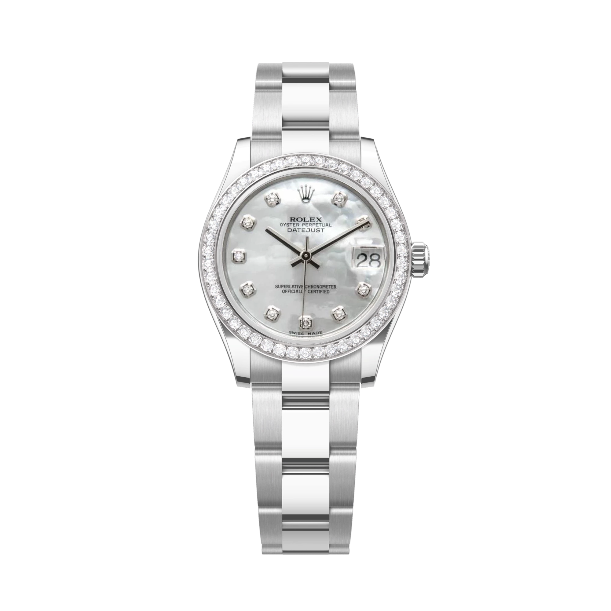 Datejust 278240 Steel Mother Of Pearl Diamond Dial Oyster 31mm