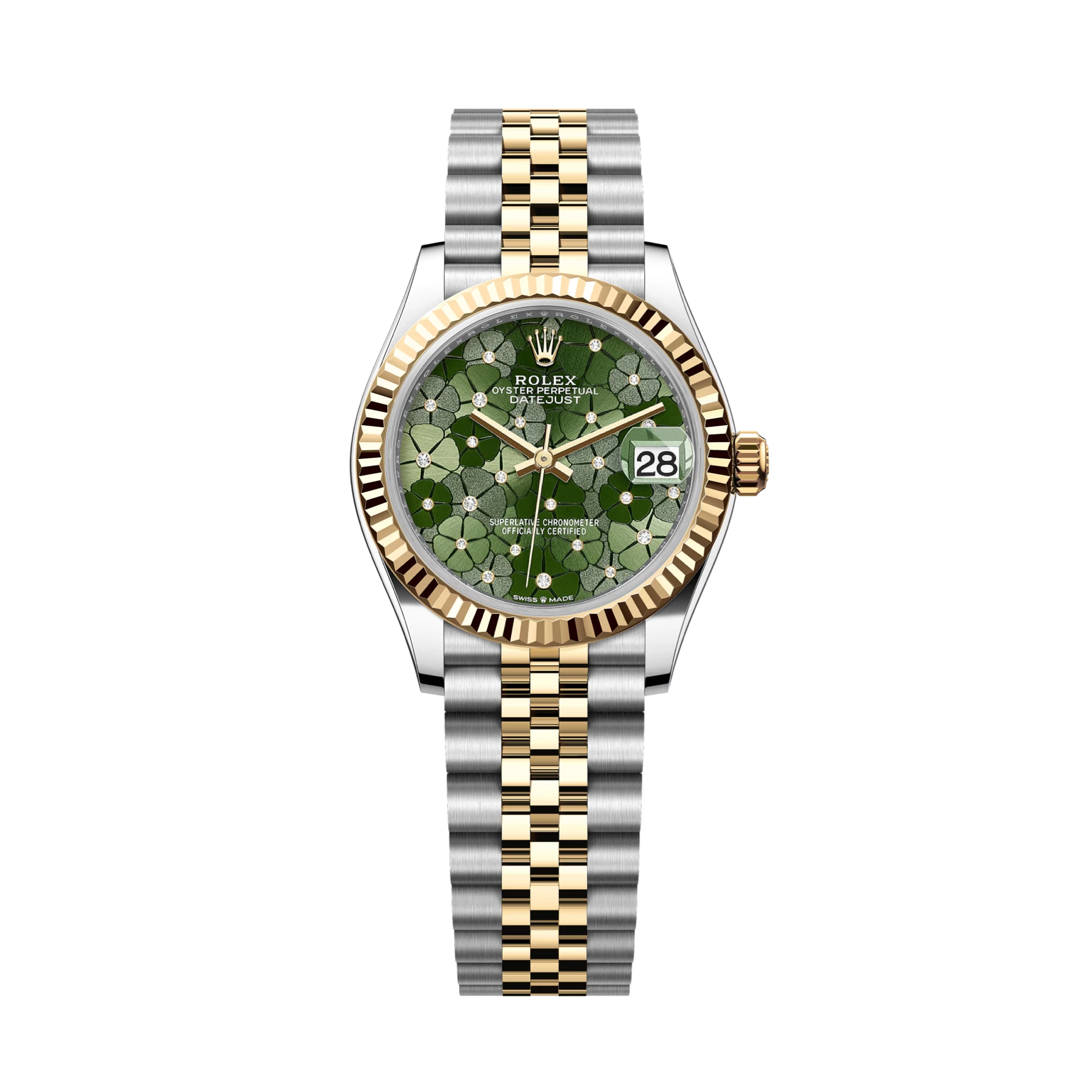 Datejust 278273 Oystersteel & Yellow Gold Green Floral Dial 31mm