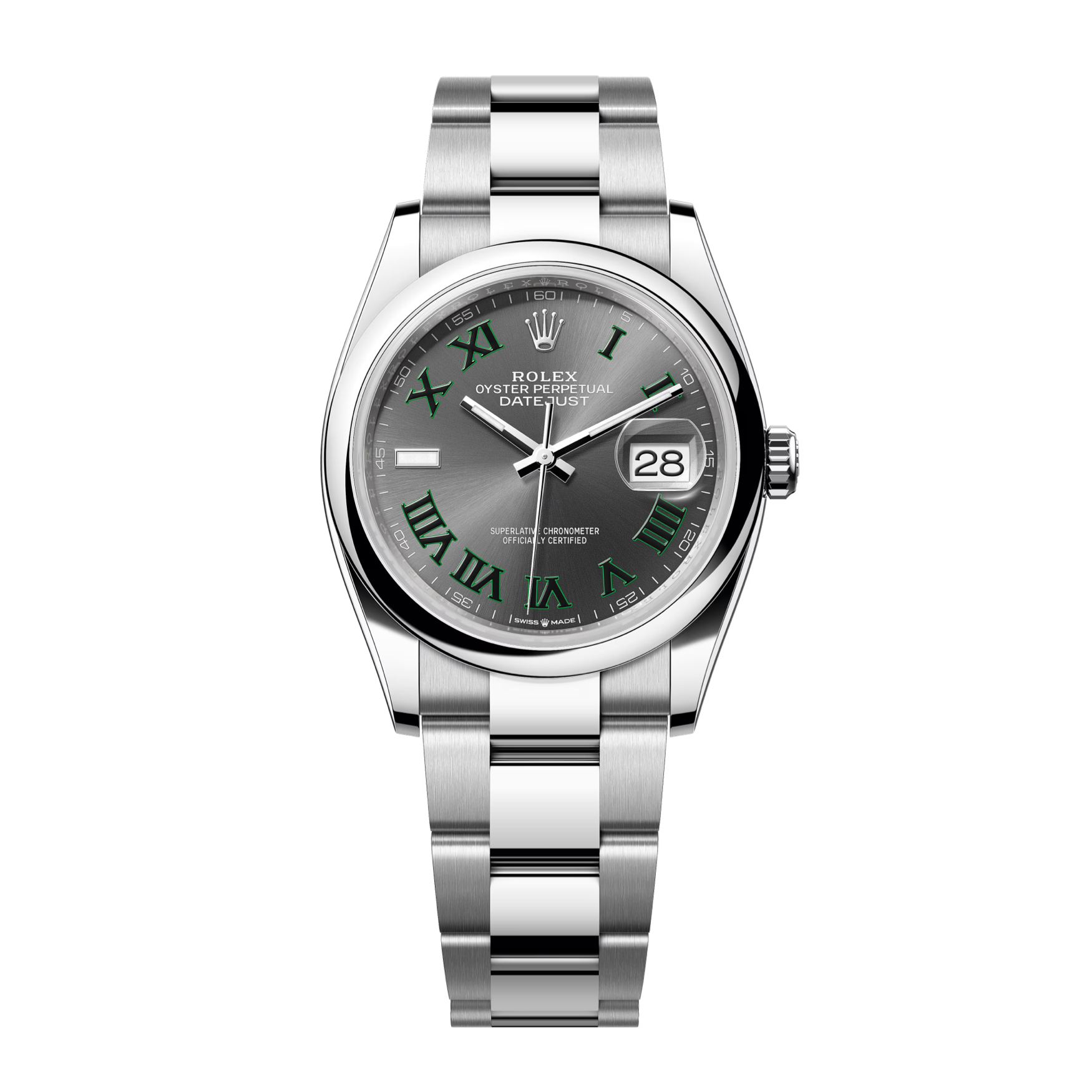 Datejust 126200 "Wimbledon" Steel Grey Dial 36mm