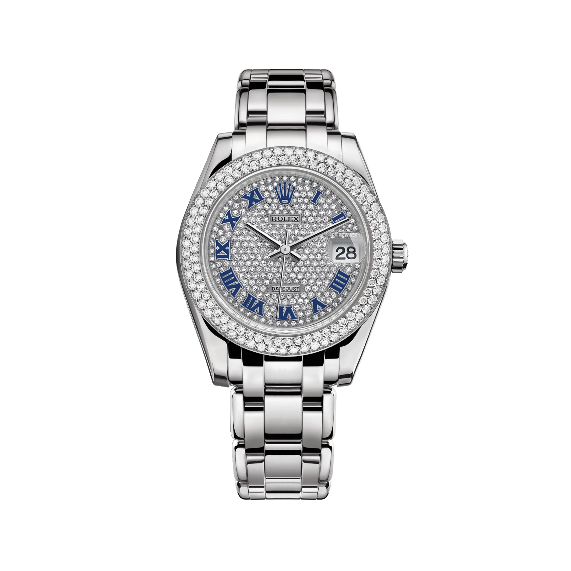 Datejust Pearlmaster 81339 White Gold Pave Diamond Dial 34mm