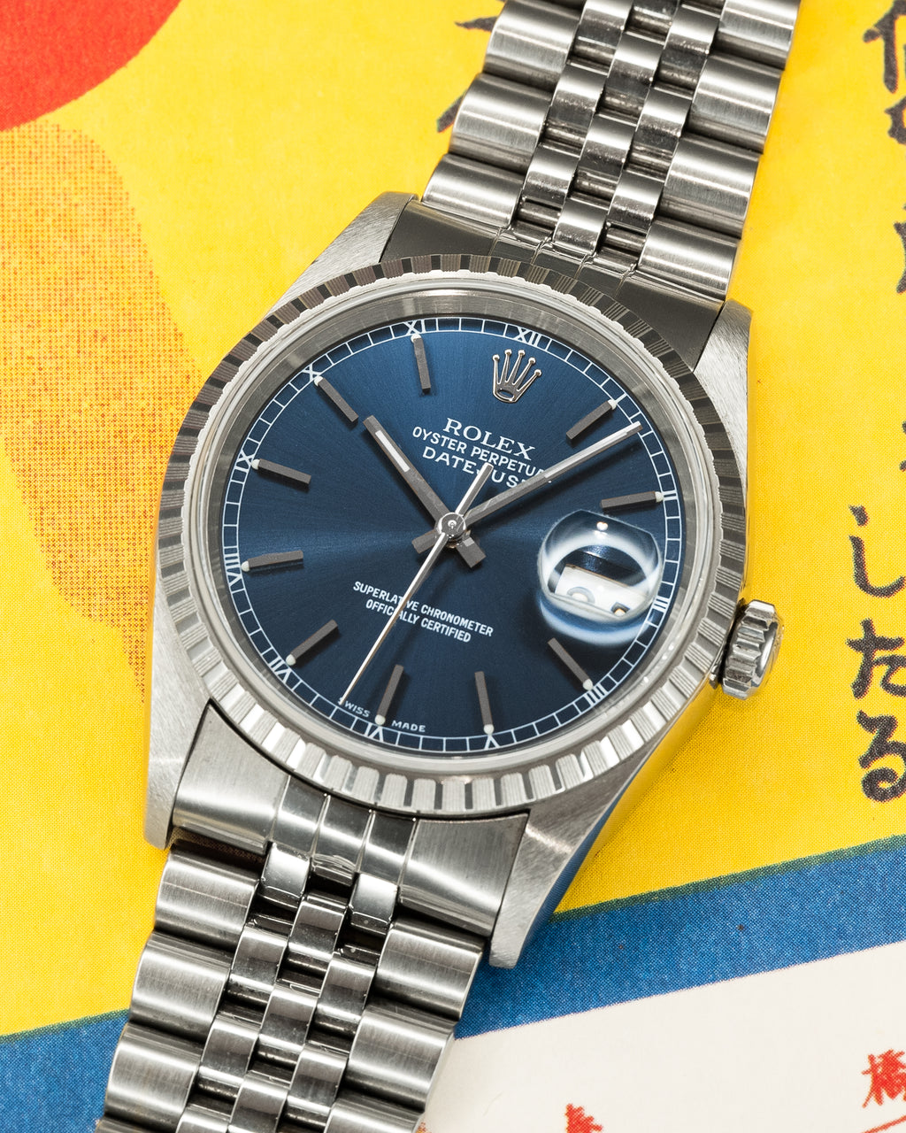 Datejust 16220 Blue Dial Jubilee Steel 36mm