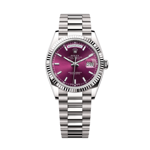 Day-Date 118239 White Gold Plum Dial President 36mm