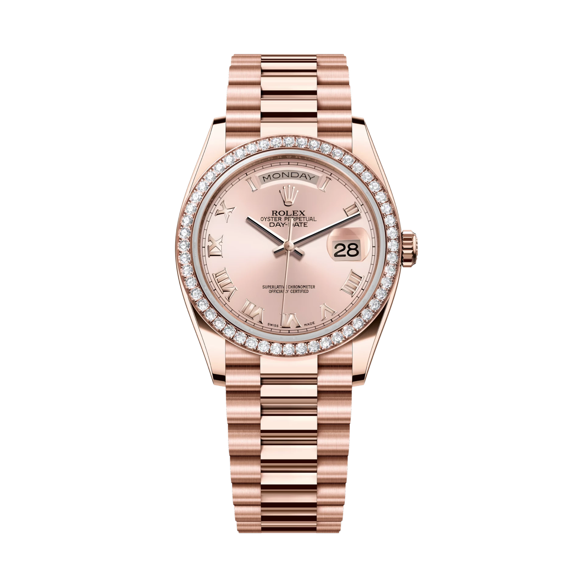 Day-Date 118235 Rose Gold President Pink Roman Dial 36mm
