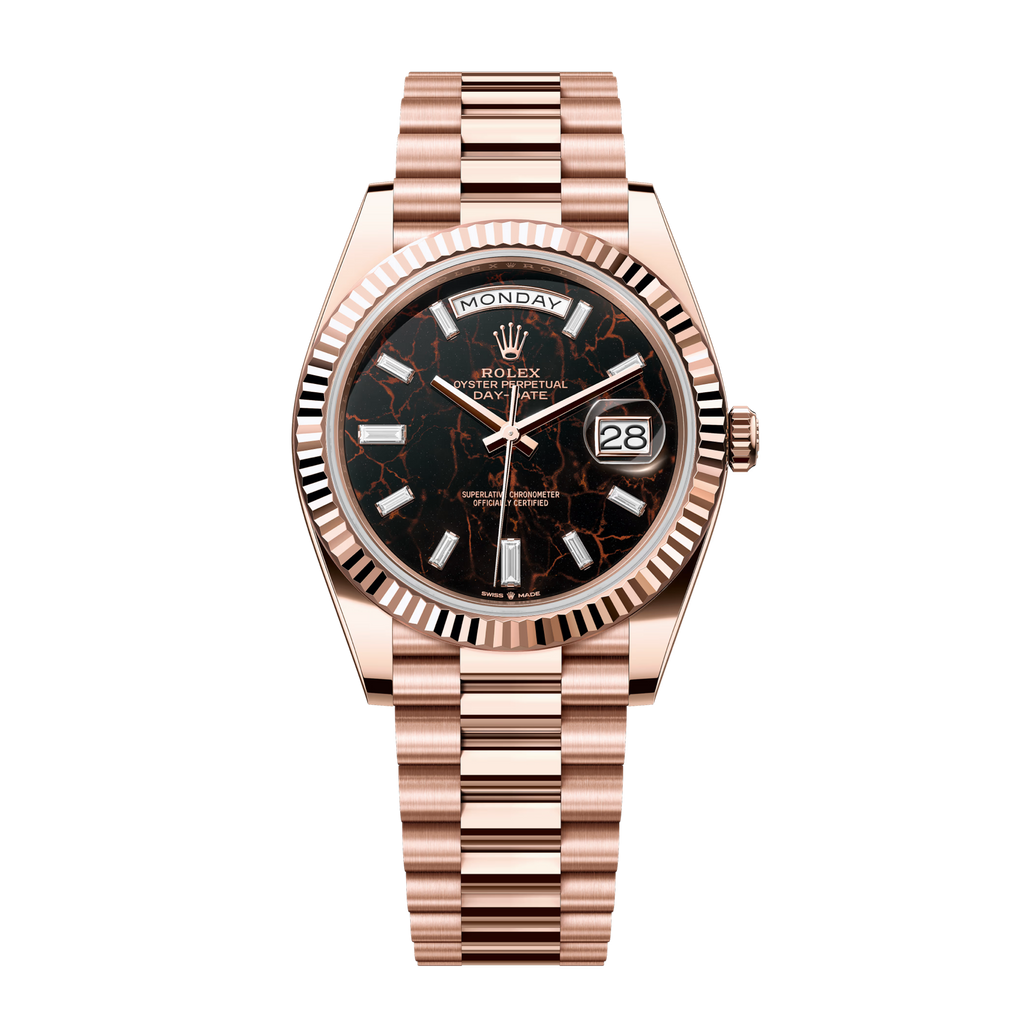 Day-Date 228235 Rose Gold Eisenkiesel Dial President 40mm