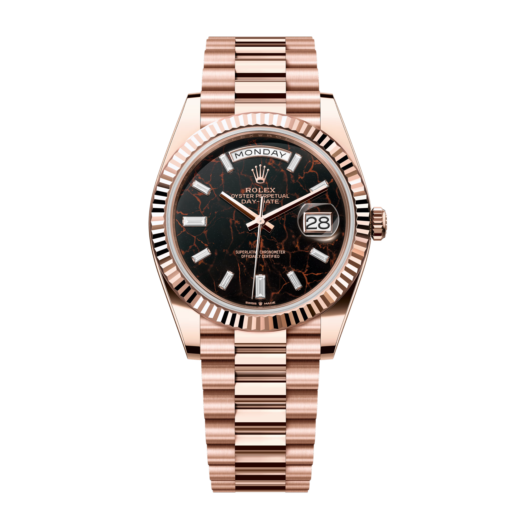 Day-Date 228235 Rose Gold Eisenkiesel Dial President 40mm