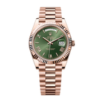 Day-Date 228235 Rose Gold Olive Green Dial President 40mm