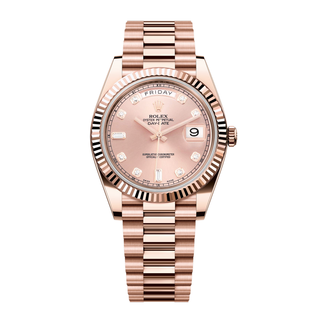 Day-Date II 218235 Rose Gold Sundust Diamond Dial President 41mm