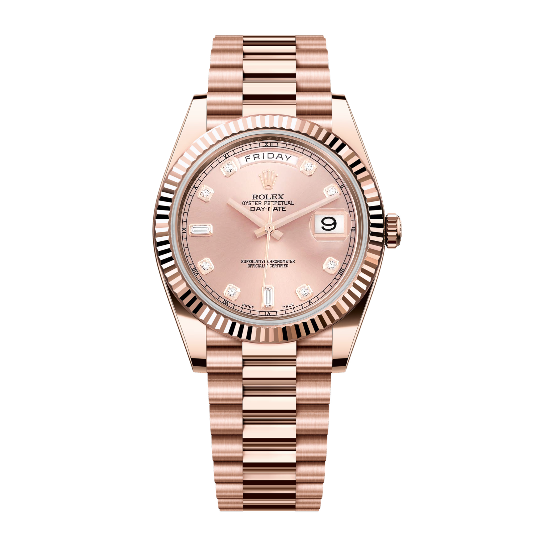 Day-Date II 218235 Rose Gold Sundust Diamond Dial President 41mm
