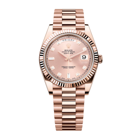 Day-Date II 218235 Rose Gold Sundust Diamond Dial President 41mm