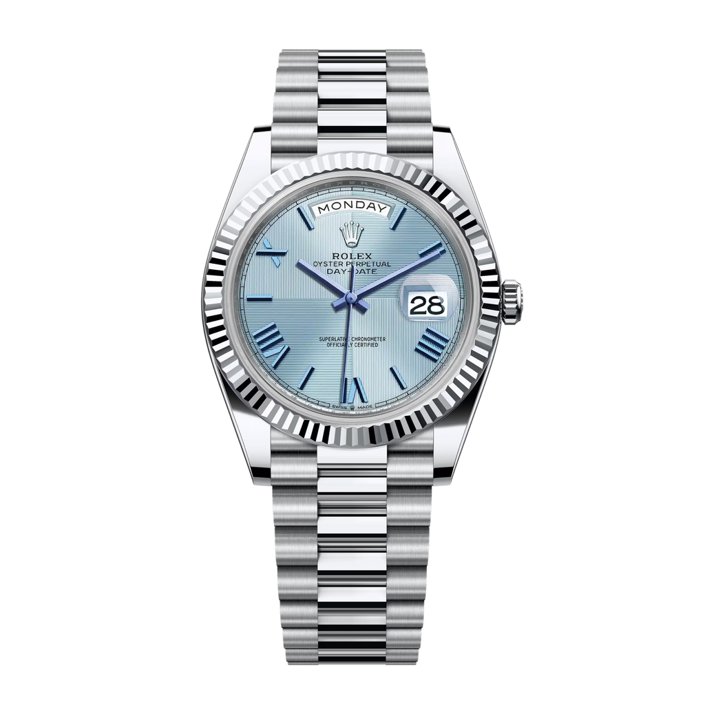Day-Date Platinum 228206 Ice-Blue Dial 40mm