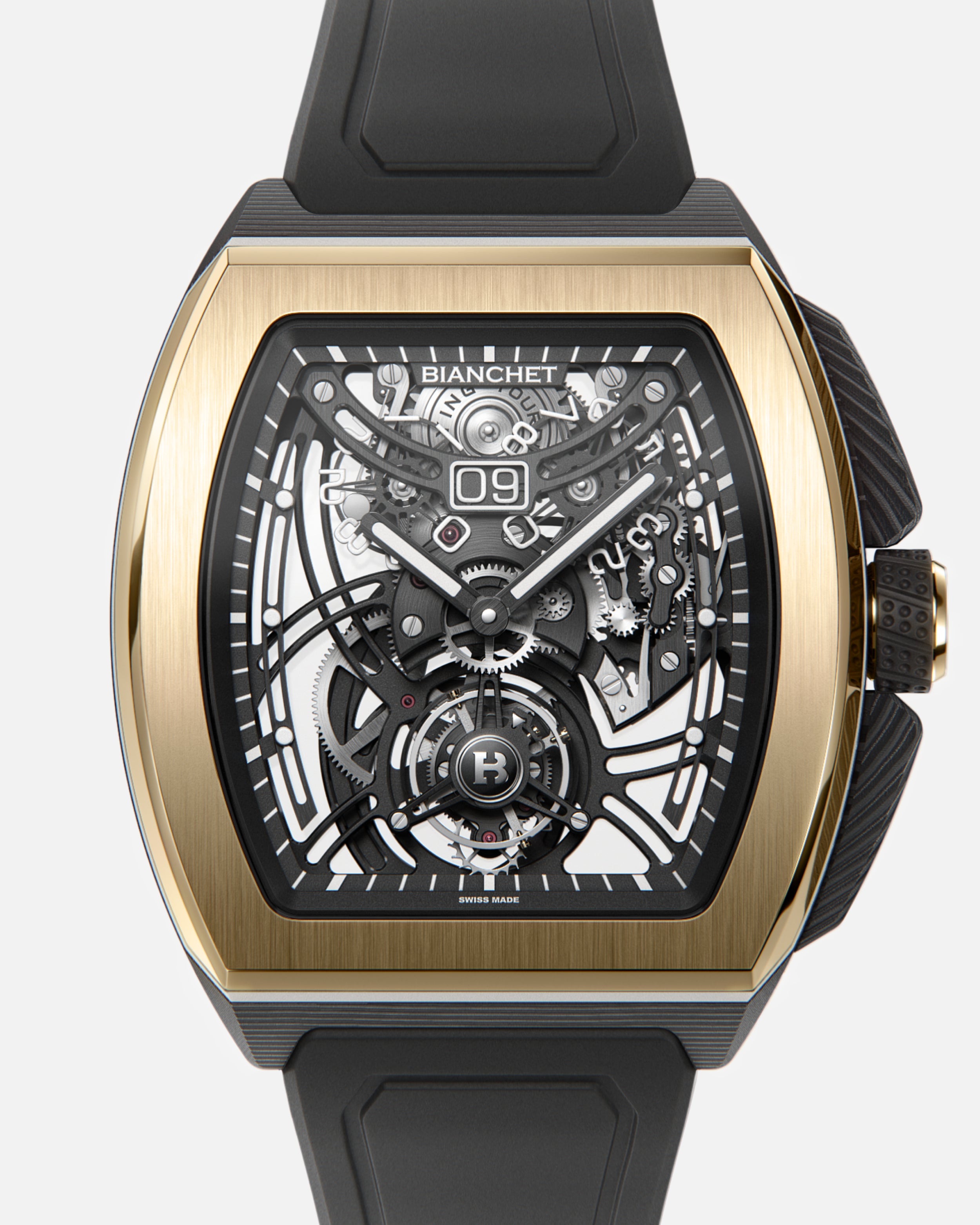 Flying Tourbillon Grande Date Hybrid Gold