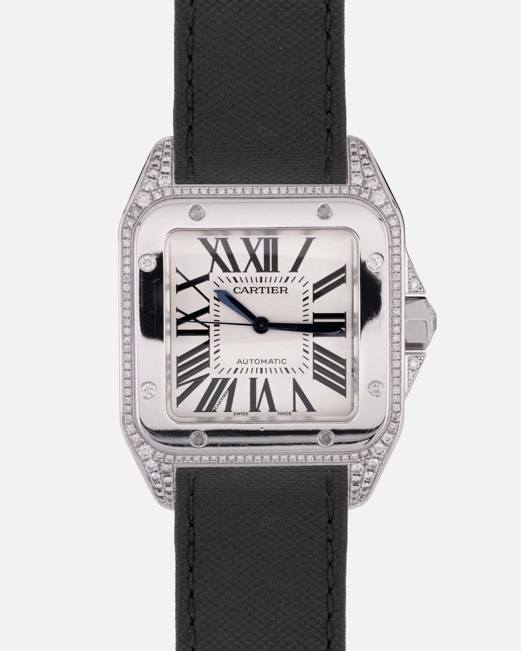 Santos 100 2744 White Gold "Factory Diamonds" 38mm
